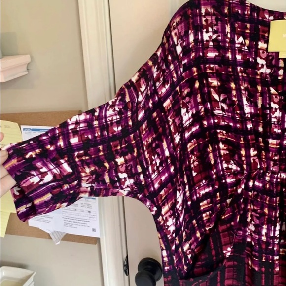 Anthropologie mauve kaftan petite small dress - Picture 11 of 13